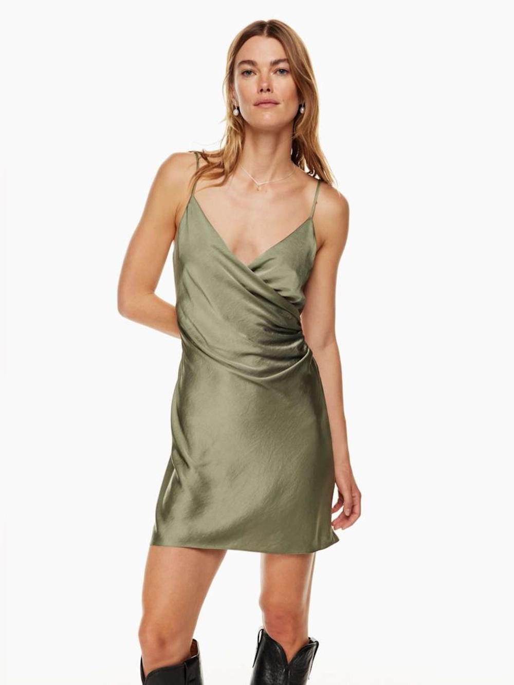 Aritzia Wilfred Crossroads Dress Bitter Sage Size L
